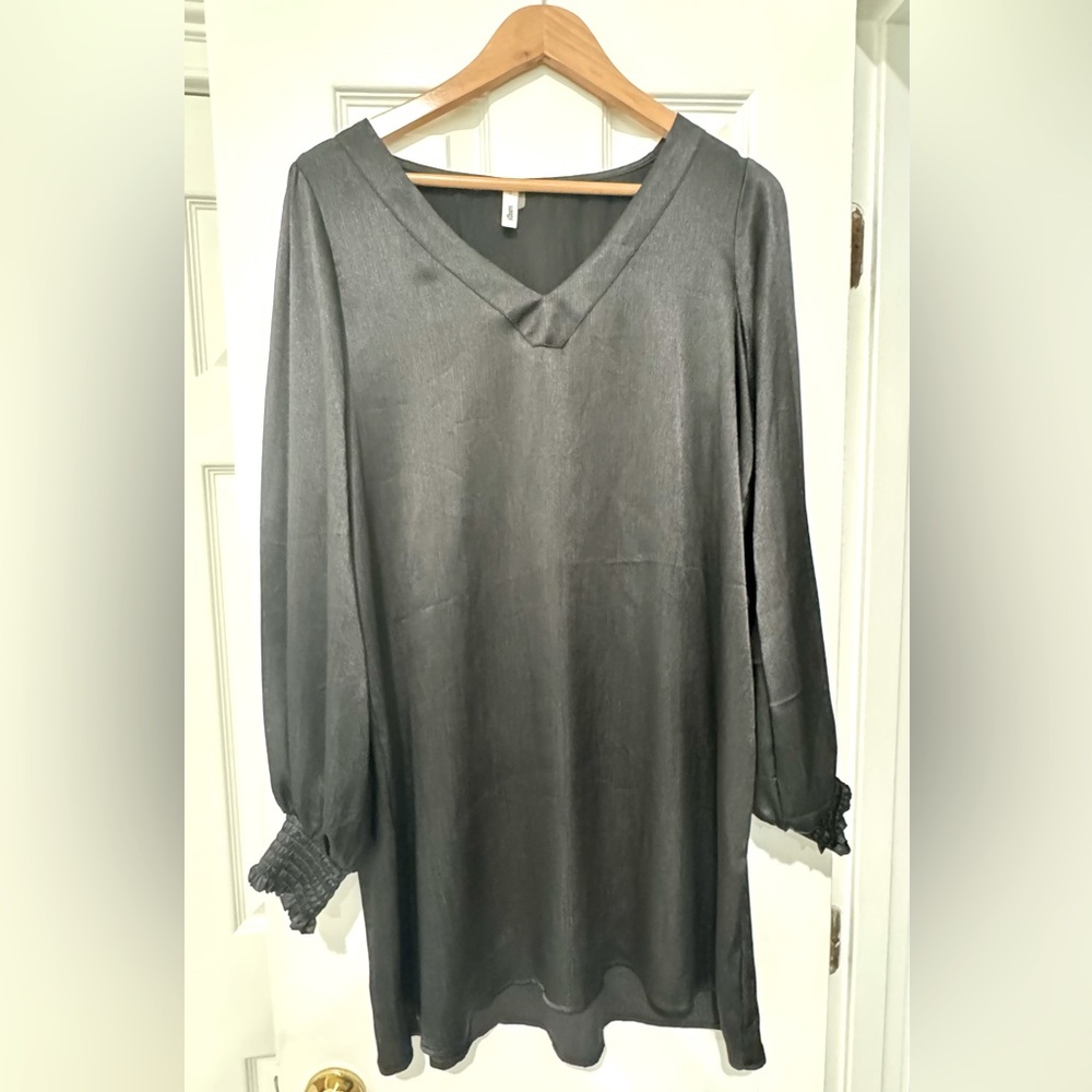 Glam Shimmering Black Fabric
